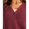 imageArachampampCloz Womens Mohair Wool Blend Fall Chunky Business Cardigan Sweaters 2025Red