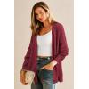 imageArachampampCloz Womens Mohair Wool Blend Fall Chunky Business Cardigan Sweaters 2025Red