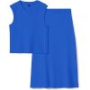 imageArachampampCloz Womens Non See Through 2 Piece Sets Early Fall Tank Top and Midi Skirt Knit OutfitsRoyal Blue