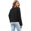 imageArachampampCloz Womens Open Front Cardigan Sweaters Fall Fashion Button Down Knit Chunky Outwear Coats with PocketsBlack