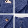 imageArachampampCloz Womens Open Front Cardigan Sweaters Fall Fashion Button Down Knit Chunky Outwear Coats with PocketsDark Blue
