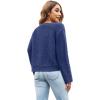 imageArachampampCloz Womens Open Front Cardigan Sweaters Fall Fashion Button Down Knit Chunky Outwear Coats with PocketsDark Blue