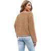 imageArachampampCloz Womens Open Front Cardigan Sweaters Fall Fashion Button Down Knit Chunky Outwear Coats with PocketsKhaki