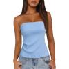 imageArachampampCloz Womens Silk Blend Non See Through Non Slip Fall Fashion Tube Top 2025Blue