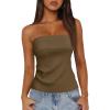 imageArachampampCloz Womens Silk Blend Non See Through Non Slip Fall Fashion Tube Top 2025Brown