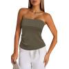 imageArachampampCloz Womens Silk Blend Non See Through Non Slip Fall Fashion Tube Top 2025Coffee