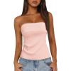 imageArachampampCloz Womens Silk Blend Non See Through Non Slip Fall Fashion Tube Top 2025Light Pink