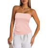imageArachampampCloz Womens Silk Blend Non See Through Non Slip Fall Fashion Tube Top 2025Light Pink
