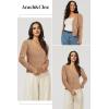 imageArachampampCloz Womens Soft Cropped Cardigan Casual Lightweight Shrug Sweater TopsDark Apricot