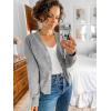 imageArachampampCloz Womens Soft Cropped Cardigan Casual Lightweight Shrug Sweater TopsGray