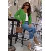 imageArachampampCloz Womens Soft Cropped Cardigan Casual Lightweight Shrug Sweater TopsGreen