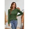 imageArachampampCloz Womens Soft Knit Sweater Fall Dressy Casual Pullover TopsAarmy Green