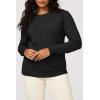 imageArachampampCloz Womens Soft Knit Sweater Fall Dressy Casual Pullover TopsAblack