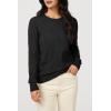 imageArachampampCloz Womens Soft Knit Sweater Fall Dressy Casual Pullover TopsAblack