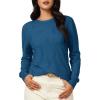 imageArachampampCloz Womens Soft Knit Sweater Fall Dressy Casual Pullover TopsAblue
