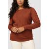 imageArachampampCloz Womens Soft Knit Sweater Fall Dressy Casual Pullover TopsAcaramel