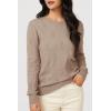 imageArachampampCloz Womens Soft Knit Sweater Fall Dressy Casual Pullover TopsAdeep Apricot