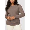 imageArachampampCloz Womens Soft Knit Sweater Fall Dressy Casual Pullover TopsAdusty Rose