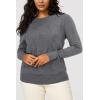 imageArachampampCloz Womens Soft Knit Sweater Fall Dressy Casual Pullover TopsAgray