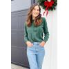 imageArachampampCloz Womens Soft Knit Sweater Fall Dressy Casual Pullover TopsAgray Green