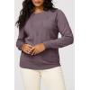imageArachampampCloz Womens Soft Knit Sweater Fall Dressy Casual Pullover TopsAgray Purple