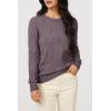 imageArachampampCloz Womens Soft Knit Sweater Fall Dressy Casual Pullover TopsAgray Purple