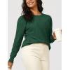imageArachampampCloz Womens Soft Knit Sweater Fall Dressy Casual Pullover TopsAgreen