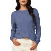 imageArachampampCloz Womens Soft Knit Sweater Fall Dressy Casual Pullover TopsAgrey Blue