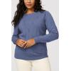 imageArachampampCloz Womens Soft Knit Sweater Fall Dressy Casual Pullover TopsAgrey Blue