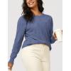 imageArachampampCloz Womens Soft Knit Sweater Fall Dressy Casual Pullover TopsAgrey Blue