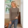 imageArachampampCloz Womens Soft Knit Sweater Fall Dressy Casual Pullover TopsAheather Coffee