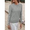 imageArachampampCloz Womens Soft Knit Sweater Fall Dressy Casual Pullover TopsAlight Grey