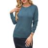 imageArachampampCloz Womens Soft Knit Sweater Fall Dressy Casual Pullover TopsAnebulas Blue