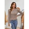 imageArachampampCloz Womens Soft Knit Sweater Fall Dressy Casual Pullover TopsAnutmeg