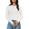 imageArachampampCloz Womens Soft Knit Sweater Fall Dressy Casual Pullover TopsAoff White