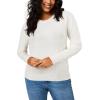 imageArachampampCloz Womens Soft Knit Sweater Fall Dressy Casual Pullover TopsAoff White