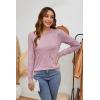 imageArachampampCloz Womens Soft Knit Sweater Fall Dressy Casual Pullover TopsApink02