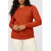 imageArachampampCloz Womens Soft Knit Sweater Fall Dressy Casual Pullover TopsArust