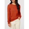 imageArachampampCloz Womens Soft Knit Sweater Fall Dressy Casual Pullover TopsArust