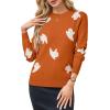 imageArachampampCloz Womens Soft Knit Sweater Fall Dressy Casual Pullover TopsHalloween01