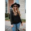 imageArachampampCloz Womens Soft V Neck Long Sleeve Fall Casual Regular Fit Sweater TopsBlack