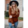 imageArachampampCloz Womens Soft V Neck Long Sleeve Fall Casual Regular Fit Sweater TopsCaramel