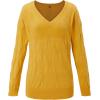 imageArachampampCloz Womens Soft V Neck Long Sleeve Fall Casual Regular Fit Sweater TopsYellow
