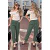 imageArachampampCloz Womens Stretch WrinkleFree Comfort Ankle Work Pants Fall 2025Army Green