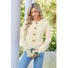 imageArachampampCloz Womens Waffle Cropped Cardigan Ultra Stretchy 2025 Spring Soft Chunky Button Business Casual SweatersApricot