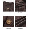 imageArachampampCloz Womens Waffle Cropped Cardigan Ultra Stretchy 2025 Spring Soft Chunky Button Business Casual SweatersBrown Coffee