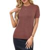 imageArachampampCloz Womens Wool Blend Business Casual Loose Fit Summer Sweaters OutfitsMapleleaf Red