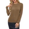 imageArachampampCloz Womens Wool Blend Classic Crew Neck Casual Fall SweatersAcamel