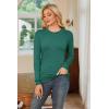 imageArachampampCloz Womens Wool Blend Classic Crew Neck Casual Fall SweatersAdark Green