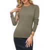 imageArachampampCloz Womens Wool Blend Classic Crew Neck Casual Fall SweatersAgreen Tea